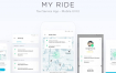 17个出租车服务app应用界面设计素材下载