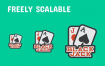 76个赌场扑克应用界面网站设置图标素材下载