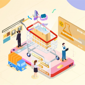 17款手机UI插图画购物banner广告毕业设计作品AI矢量分层素材