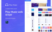 音乐流媒体服务ui用户界面工具包优质ui设计素材下载
