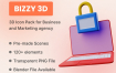 120个商务和营销机构Bizzy 3D图标包素材下载