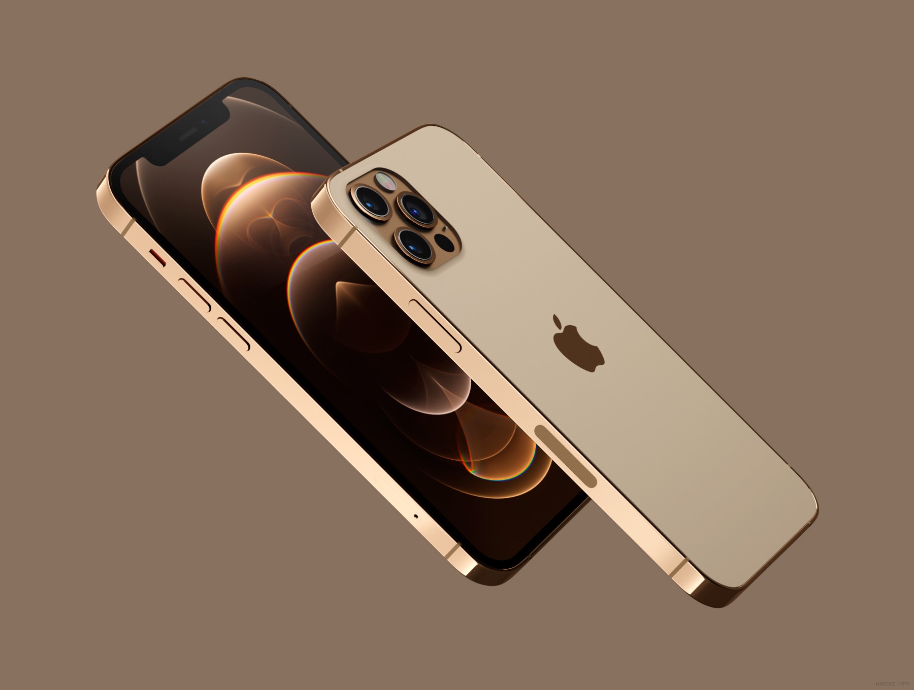 Iphone 12 Pro Gold 3d Model白金版3d模型素材下载 Ui素材下载